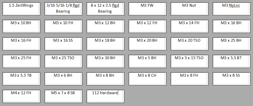 112 Hardware Label Set