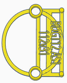 112-902 Body Template for Bitty Designs ARES-1 Body