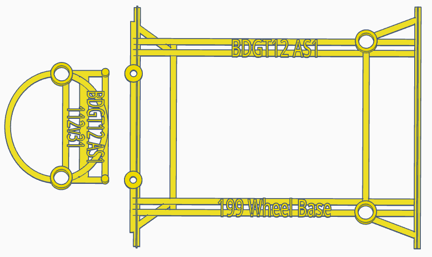 112-902 Body Template for Bitty Designs ARES-1 Body